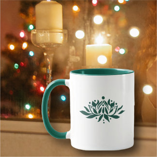 Taza de Flor de Loto Flamígera Personalizable