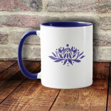 Taza de Flor de Loto Flamígera Personalizable