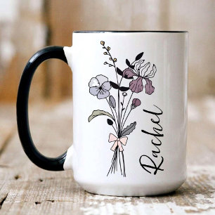 Taza de flor de nacimiento Coquette personalizada,