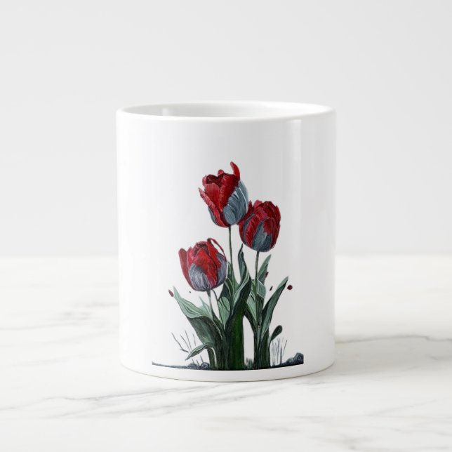 Taza de flor de rosa elegante: diseño floral atemp (Frente)