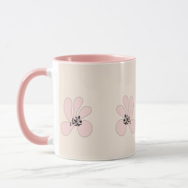 taza de flor rosa (Izquierda)