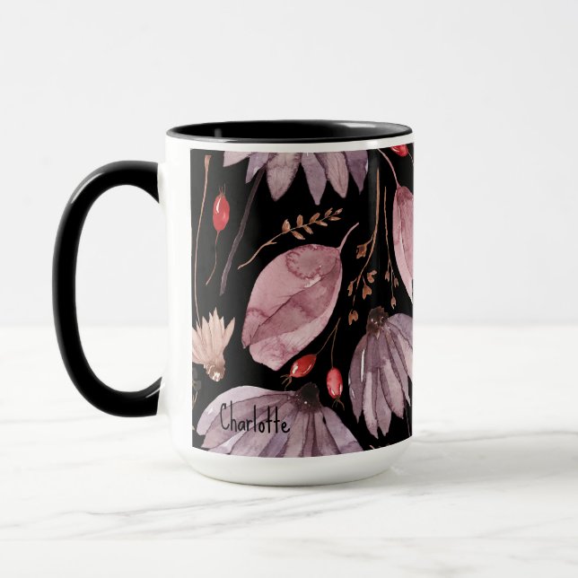 Taza de flores de loto lavanda (Izquierda)