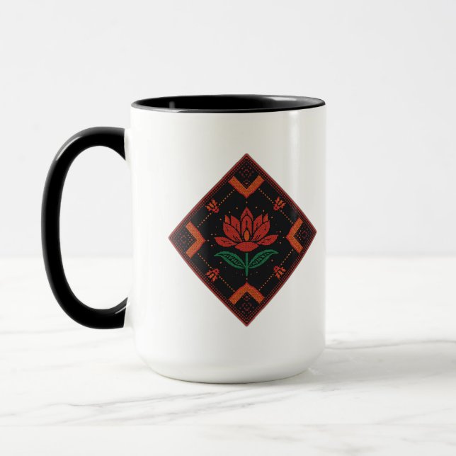 Taza de flores Phulkari (Izquierda)