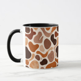 Taza de Formas Fluidas Terrosas – Estilo Abstracto