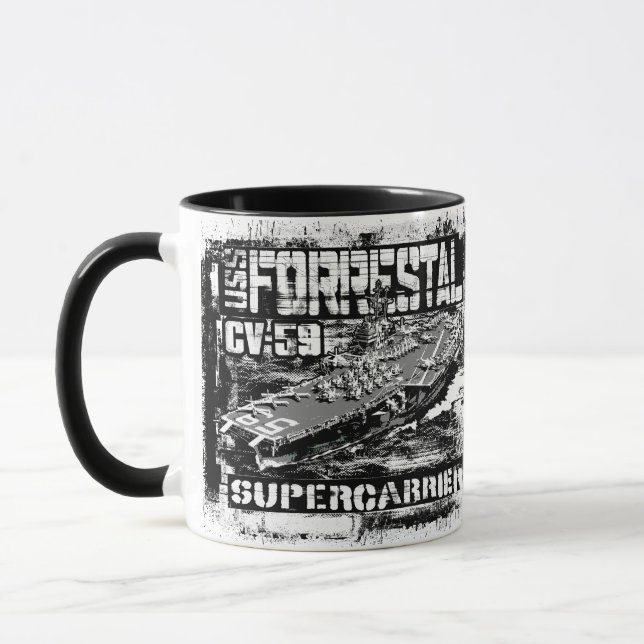 Taza de Forrestal de portaaviones (Izquierda)