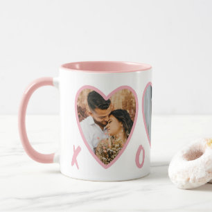 Taza de Foto Corazones Rosa Claro San Valentín Mod