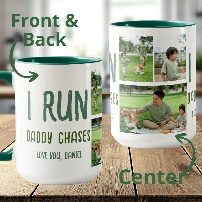 Taza de foto 'Corro, papá persigue' (Subido por el creador)