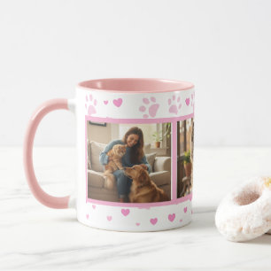 Taza de Foto de Mascota Personalizada con 3 Imágen