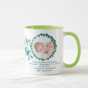 Taza de foto de niño bebé estadísticas de bebé páj