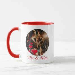 Taza de Foto de Pájaros del Amor Sr Sra