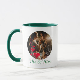 Taza de Foto de Pájaros del Amor Sr Sra