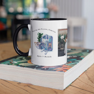 Taza de Foto de Pareja de Jugadores Personalizada 