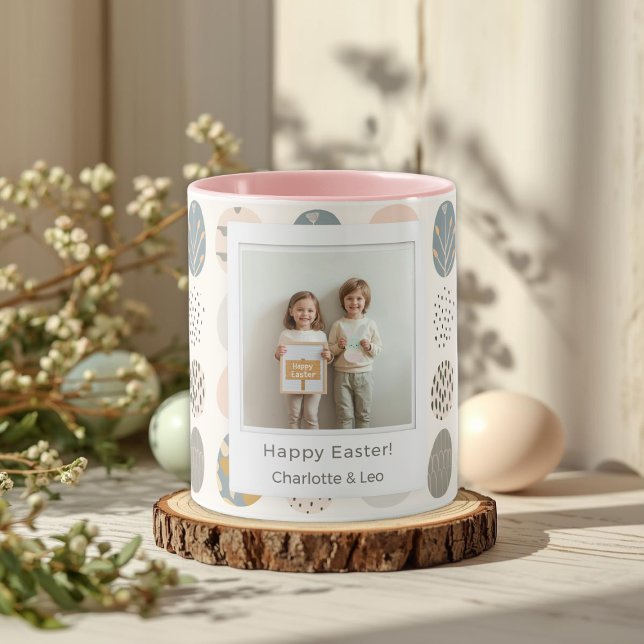 Taza De Foto De Pascua Pastel Moderna | Personaliz (Subido por el creador)