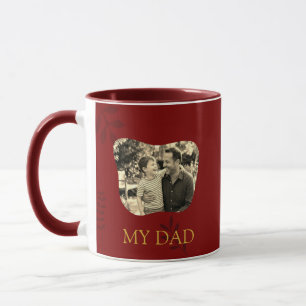 Taza de Foto del Día del Padre Elegante Esmeralda 