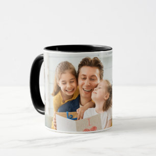 Taza de foto moderna del mejor papá del mundo desd