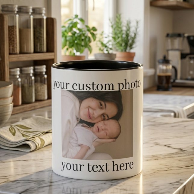Taza de Foto Personalizada Regalo con Texto (Subido por el creador)