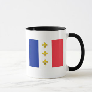 Taza de Francia - tricolora y flores de lis