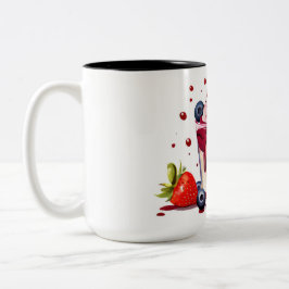 taza de fresa con frambuesas y helado