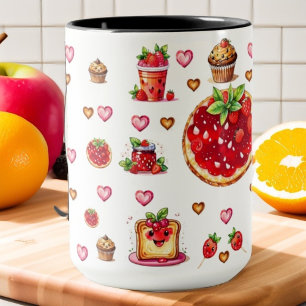 Taza 💗 de fresa fina 🍓 🥨