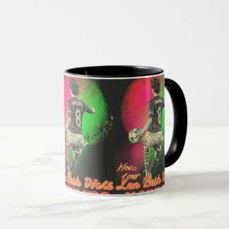 Taza de fútbol Retro Neon Striker – Vaporwave de l