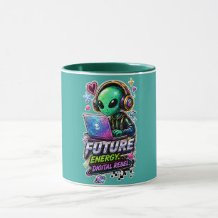 Taza de Future Energy ⚡ Taza de café Cyber Rebel