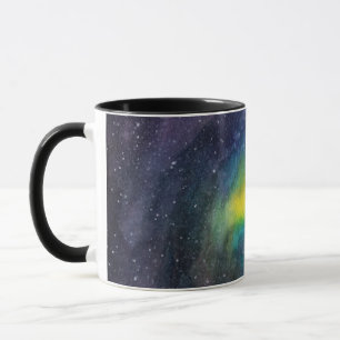 Taza de galaxia de acuarela fuera de este mundo