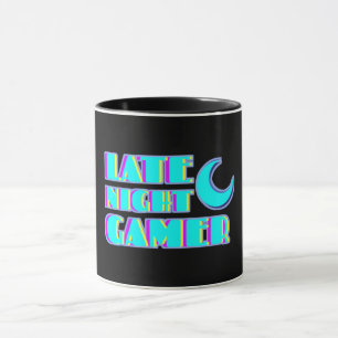 Taza de Gamer de Fallo de Neón Café Synthwave
