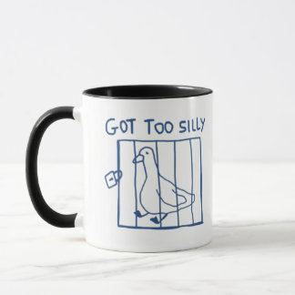 Taza de ganso tonto, me volví demasiado tonto, dem