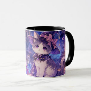 Taza de Gatito Bruja Adorable