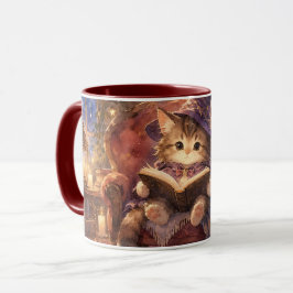 Taza de gatito mago para hora de cuentos