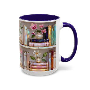 Taza de Gato Amante de los Libros Regalo de Estant