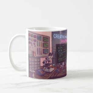 Taza de gato de codificación geek – Taza de café d