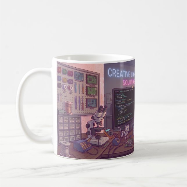 Taza de gato de codificación geek – Taza de café d (Izquierda)