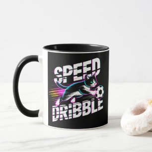 Taza de gato de fútbol enérgico - Entrenador diver