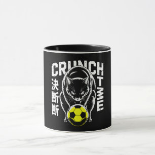 Taza de gato de fútbol feroz