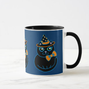 Taza de gato de Halloween