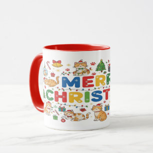 Taza de gato de Navidad adorable regalo para amant