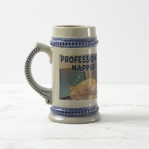 Taza de gato divertida para dormilón profesional  