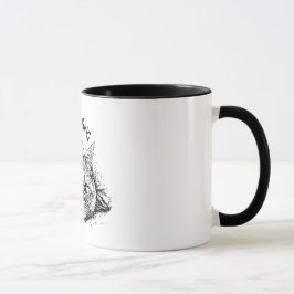 Taza de gato divertido