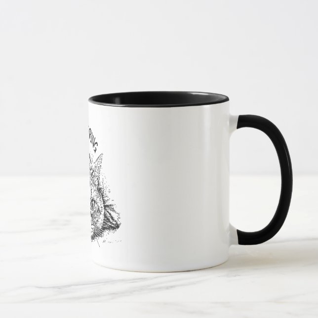 Taza de gato divertido (Derecha)