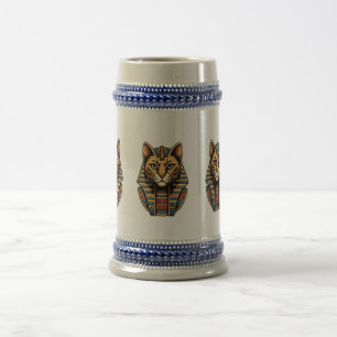 Taza de gato faraón egipcio - Arte de gato del ant