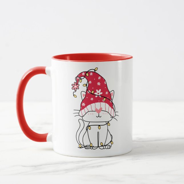 Taza de gato gnomo lindo (Izquierda)