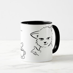 Taza de gato lindo con actitud Taza de café de g