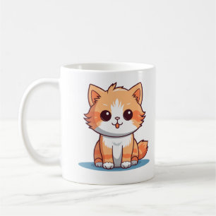 Taza de gato naranja linda – Taza de café de gato 