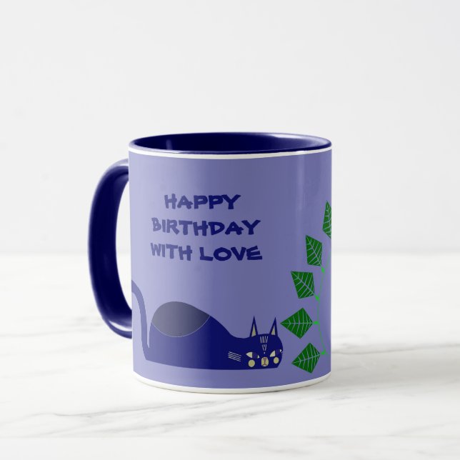 TAZA DE GATO PARA CUMPLEAÑOS (Anverso izquierdo)