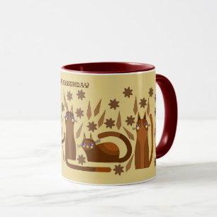 TAZA DE GATO PARA CUMPLEAÑOS