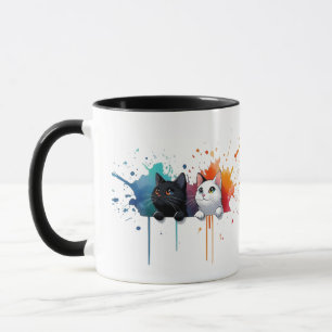 Taza de gatos Color Splash