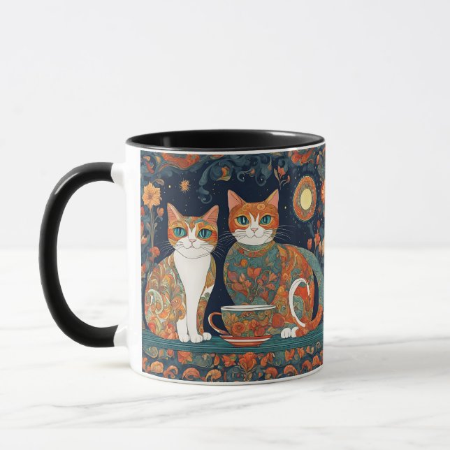 taza de gatos de café  (Izquierda)
