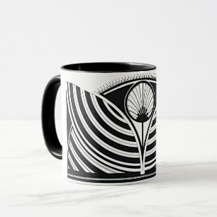 Taza de geometría Deco Noir