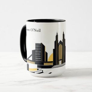Taza de geometría moderna Art Deco